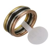 Stainless Steel Finger Ring, plated, fashion jewelry & different size for choice & for woman, 7.50mm, Sold By PC