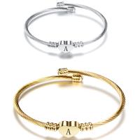 Acier titane bracelet manchette, coeur, Placage, bijoux de mode & styles différents pour le choix & pour femme, Vendu par Environ 7.5 pouce brin