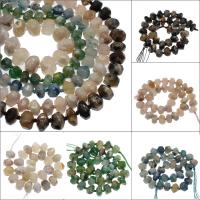 Achat Perlen, verschiedenen Materialien für die Wahl, 14x10mm/20x13mm, Bohrung:ca. 2mm, ca. 28PCs/Strang, verkauft von Strang