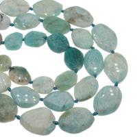Amazonit Perlen, DIY, himmelblau, 29x35x8mm/22x27x9mm, Bohrung:ca. 2mm, ca. 15PCs/Strang, verkauft von Strang