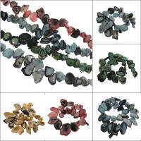 Perles agates de glace quartz naturelle , agate quartz de glace, plus de couleurs à choisir, 31x65x7mm/30x22x8mm, Trou:Environ 2mm, Environ 27PC/brin, Vendu par brin
