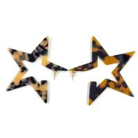 Acrylic Stud Earring, Star, fashion jewelry & for woman, more colors for choice, 80x80mm, Sold By Pair