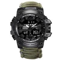 Men Wrist Watch, Plastic, with Polyester, plastic bayonet clasp, multifunctional & with compass & for man & waterproof, more colors for choice, 55x17mm, Length:Approx 8.6 Inch, Sold By PC