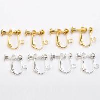 Brass Clip On Earring Finding plated nickel lead & cadmium free Sold By Bag