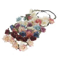 Headband Cloth Flower handmade fashion jewelry & elastic & for woman 180mm Sold By PC
