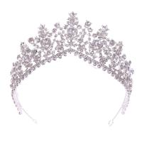 Bridal Tiaras, Tibetan Style, plated, for bridal & with rhinestone, more colors for choice, nickel, lead & cadmium free, 350x60mm, Sold By PC
