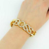 Zinc Alloy Bracelet plated for woman & with rhinestone nickel lead & cadmium free Sold By Strand