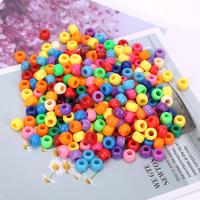 Polystyrene Beads plated fashion jewelry & DIY mixed colors 6*9mm Sold By Bag