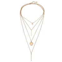 Zinc Alloy Necklace with 6cm extender chain gold color plated multilayer & for woman nickel lead & cadmium free 30mm 70mm 16.5mm Length Approx 15.75 Inch Approx 17.33 Inch Approx 21.26 Inch Approx 26.78 Inch Sold By Lot
