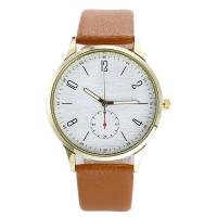 Men Wrist Watch PU Leather with Glass & Zinc Alloy Chinese watch movement waterproofless & for man plated Approx 9 Inch  Sold By PC