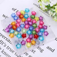 Bead i Bead Akryl perler, Flower, forgyldt, forskellig størrelse for valg & perle i perle, blandede farver, 500G/Bag, Solgt af Bag