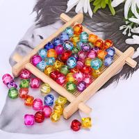 collier en perle acrylique , Placage, normes différentes pour le choix & perle dans une perle, couleurs mélangées, 500sol/sac, Vendu par sac