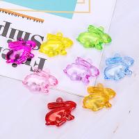 Acrylic Pendants Rabbit plated fashion jewelry & DIY mixed colors 36mm Sold By Bag