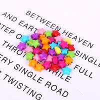 Acrylic Jewelry Beads, Star, plated, fashion jewelry & DIY, mixed colors,  12mm, Approx 1420PCs/Bag, Sold By Bag