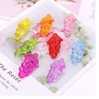 Acrylic Pendants Grape plated mixed colors 44*26*15mm Sold By Bag