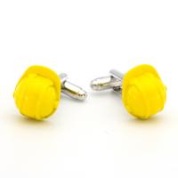 Cufflinks, Brass, Helmet, platinum color plated, with painted, nickel, lead & cadmium free, 10-20mm, Sold By Pair