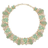 Zinc Alloy smykker halskæde, med 7cm extender kæde, guldfarve belagt, for kvinde & med rhinestone, flere farver til valg, nikkel, bly & cadmium fri, Solgt Per Ca. 15.75 inch Strand