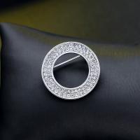 Broches de aleación de zinc, chapado, para mujer & con diamantes de imitación, más colores para la opción, libre de níquel, plomo & cadmio, 34*45mm, Vendido por UD