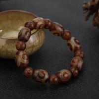 agate Tibétaine bracelet, fait à la main, style folk & unisexe, plus de couleurs à choisir, 14x16mm,8mm, Vendu par Environ 6.70 pouce brin