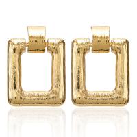 Zinc Alloy Drop Earrings Square gold color plated fashion jewelry & for woman nickel lead & cadmium free Sold By Lot