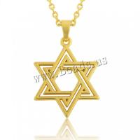 Zinc Alloy Jewelry Necklace Hexagon plated Unisex & hollow Length Approx 20 Inch Sold By Lot
