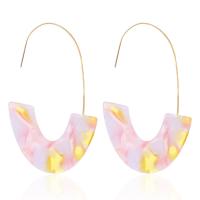 Acetate Drop Earring with Zinc Alloy plated fashion jewelry & for woman nickel lead & cadmium free Sold By Pair