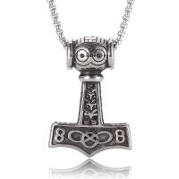 Stainless Steel Jewelry Necklace with Titanium Steel Hammer of Thor fashion jewelry & for man Sold By PC