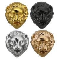 Stainless Steel Bracelet Finding, Lion, plated, vintage, more colors for choice, 11x13x10mm, Hole:Approx 3mm, 20PCs/Lot, Sold By Lot
