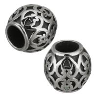 Stainless Steel Large Hole Beads, vintage, original color, 8.50x8x8.50mm, Hole:Approx 4.5mm, 20PCs/Lot, Sold By Lot