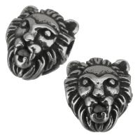 Stainless Steel Beads, Lion, vintage, original color, 10x11.50x7mm, Hole:Approx 2.5mm, 20PCs/Lot, Sold By Lot