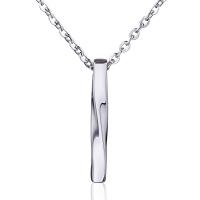 Stainless Steel Jewelry Necklace, silver color plated, oval chain & for man, 3x41mm, Sold Per Approx 23.6 Inch Strand