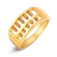 Stainless Steel Finger Ring Abacus plated fashion jewelry & Unisex US Ring Sold By PC