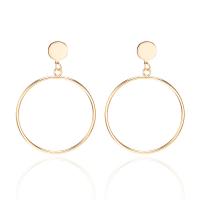 Zinc Alloy Drop Earrings Donut plated for woman nickel lead & cadmium free Sold By Lot