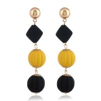 Rubber Drop Earring, with Tibetan Style, plated, fashion jewelry & for woman, more colors for choice, Sold By Pair
