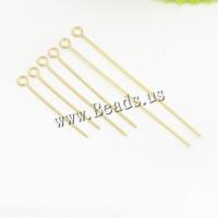 Gold Filled Eyepin, plated, fashion jewelry & different size for choice, 0.5mmuff0c0.64mm, 30/Lot, Sold By Lot
