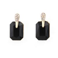 Zinc Alloy Drop Earrings with Crystal gold color plated for woman & with rhinestone nickel lead & cadmium free Sold By Lot