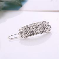 Hair Clip Zinc Alloy plated for woman & with rhinestone nickel lead & cadmium free Sold By Lot