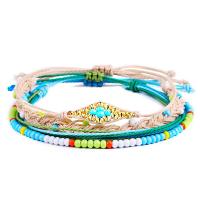 Ciré Nylon Set de bracelet, avec résine & plastique, 4 pièces & Réglable & pour femme, couleurs mélangées, protéger l'environnement, sans nickel, plomb et cadmium, 4PC/fixé, Vendu par fixé