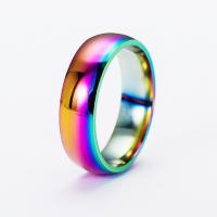 Stainless Steel Finger Ring plated fashion jewelry & Unisex multi-colored nickel lead & cadmium free US Ring Sold By PC