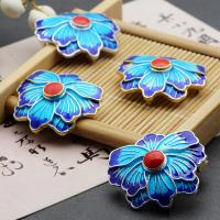Tibetan Style Connector, plated, enamel, more colors for choice, nickel, lead & cadmium free, 35*31mm, 10PCs/Lot, Sold By Lot