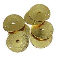 Латунные ювелирные кулоны, Латунь, плакирован золотом, не содержит никель, свинец, 18.50x18.50x1.50mm, отверстие:Приблизительно 1.5mm, 10ПК/Лот, продается Лот