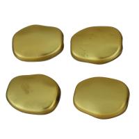 Messing Schmuckperlen, goldfarben plattiert, frei von Nickel, Blei & Kadmium, 11.50x9x4mm, Bohrung:ca. 1.5mm, 10PCs/Menge, verkauft von Menge