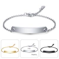 Stainless Steel Jewelry Bracelet with 1.9lnch extender chain Rectangle plated oval chain & for woman Sold Per Approx 6.7 Inch Strand