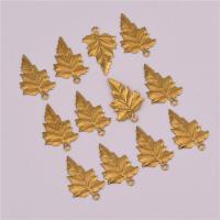 Brass Jewelry Pendants, Leaf, original color, nickel, lead & cadmium free, 23x14.50x0.30mm, Hole:Approx 1mm, 50PCs/Bag, Sold By Bag