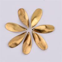 Pingentes Jóias de bronze, cobre, Lágrima, cor original, níquel, chumbo e cádmio livre, 22.40x8.60x0.30mm, Buraco:Aprox 1mm, 50PCs/Bag, vendido por Bag