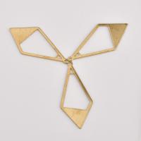 Hollow Brass Pendants Rhombus original color nickel lead & cadmium free Approx 1mm Sold By Bag