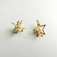 Hollow Brass Pendants with ABS Plastic Pearl Star original color nickel lead & cadmium free Approx 1mm Sold By Bag