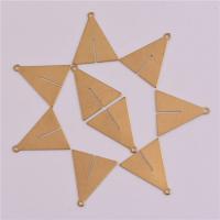 Brass Jewelry Pendants, Triangle, original color, nickel, lead & cadmium free, 23x20x0.60mm, Hole:Approx 1mm, 50PCs/Bag, Sold By Bag