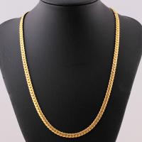 Zinc Alloy Necklace gold color plated fashion jewelry & for man nickel lead & cadmium free 5mm Sold Per Approx 20.08 Inch Strand