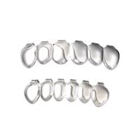 Brass Hip Hop Teeth Grillz plated fashion jewelry & Unisex nickel lead & cadmium free  Sold By Set